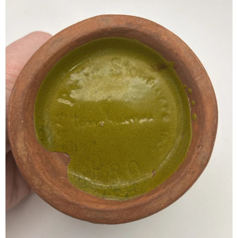Pacific Stoneware Dish Green Vintage Pottery